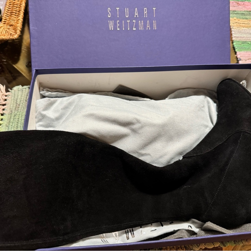Stuart Weitzman Black Suede Boots